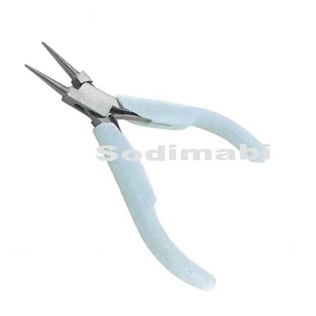 PINCE RONDE 12 cm MANCHE BLANC