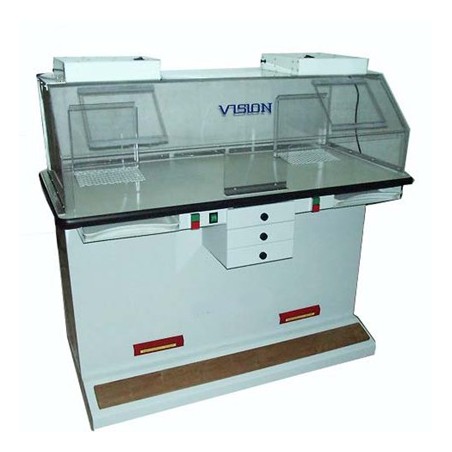 TABLE POLISSAGE 2 POSTE AVEC CAGE EN PLEXI
