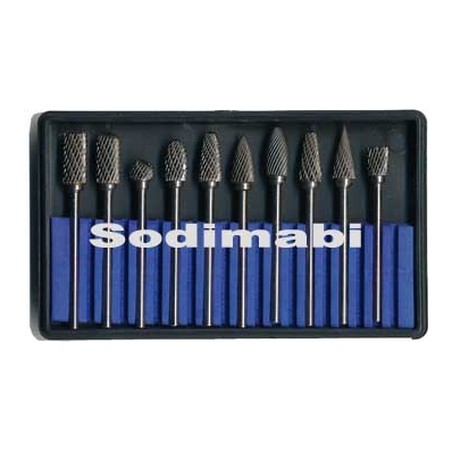 FRAISE TUNGSTENE ASSORTIMENT 10 PIECES GM