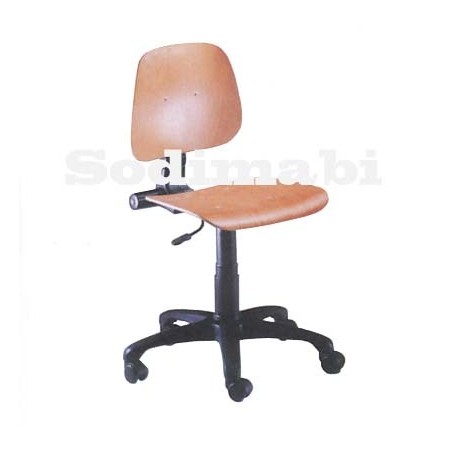 CHAISE BOIS AVEC ROULETTES 